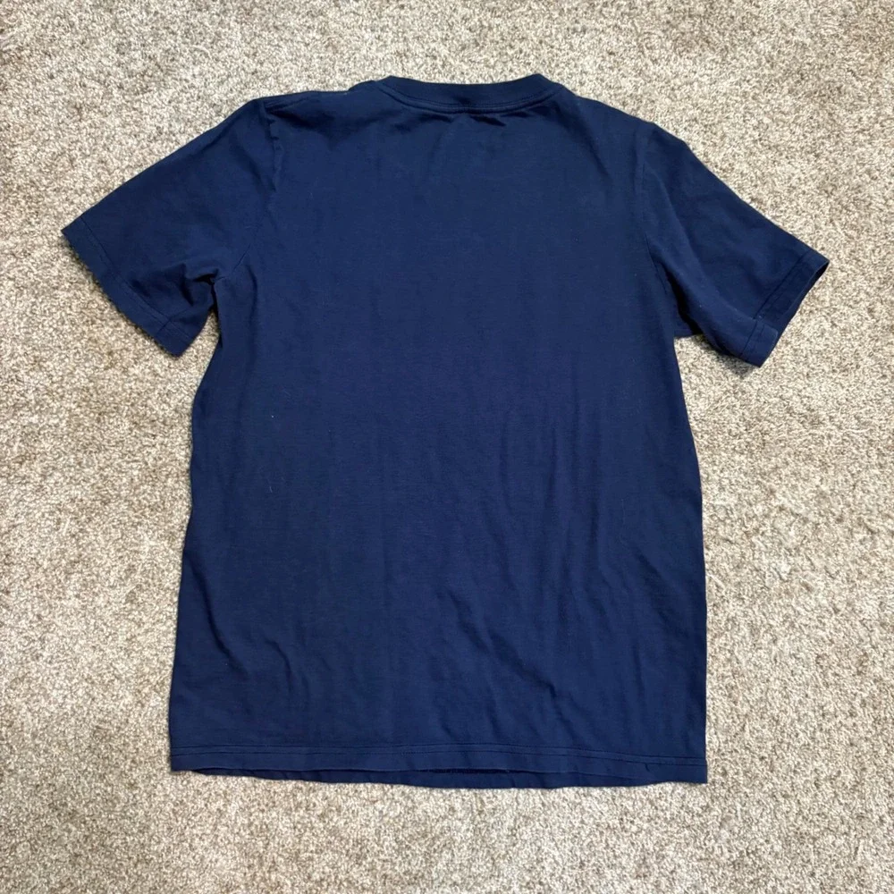 Yankee Stadium NY Nike T-Shirt Kids Medium 10/12 Navy Blue Graphic Tee Unisex